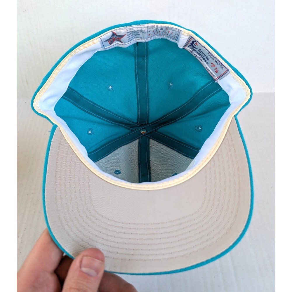 Vintage Florida Marlins Fitted Hat 7 1/8 MLB 90s Sports Specialties Wool Cap Pro - Picture 7 of 8